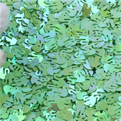 ab green 4 мм Лебедь пайетками свободные блестки для рукоделий 6 мм блестящие конфетти художественное оформление ногтей блесток DIY Швейные аксессуары 20 г - Цвет: ab green