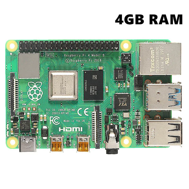 4gb ram Raspberry Pi 4 Модель B 4 Гб 2 Гб 1 ГБ ОЗУ Bcm2711 четырехъядерный Cortex-a72 Arm V8 1,5 ГГц Поддержка 2,4/5,0 ГГц Wifi Bluetooth 5,0 - Комплект: 4gb ram