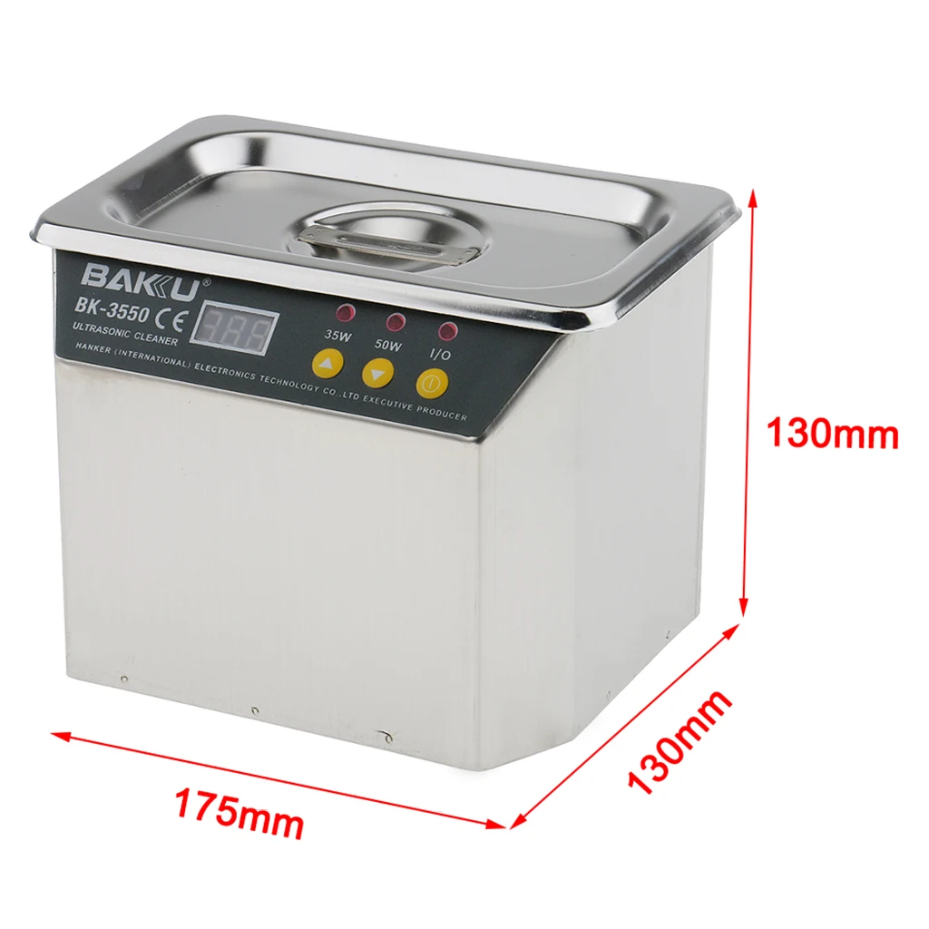 Stainless Steel Jewelry Watch Ultrasonic Cleaner Electronic Parts Cleaning Machine EU Plug