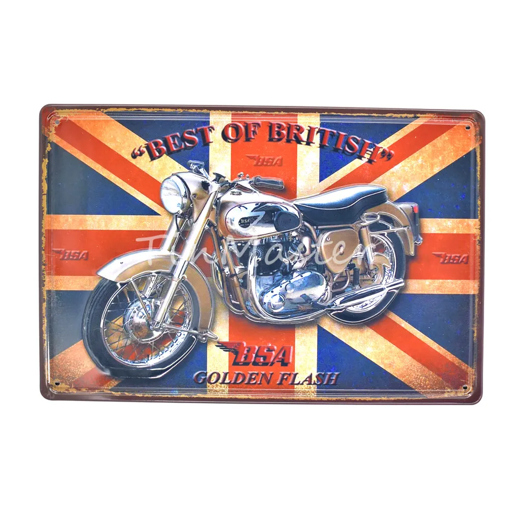 A116 Esso BSA мотоциклы с металлическим тиснением гаражный Знак Домашний Декор Винтаж ROUTE 66 плакат оловянные знаки Паб Бар Металлические настенные художественные наклейки - Цвет: A116