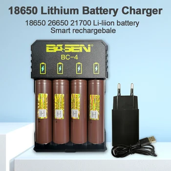 

Lithium Battery Charger for 18650 26650 21700 Rechargeable Battery Smart Charger EU USB cable Li-liion 18650 battery Charger