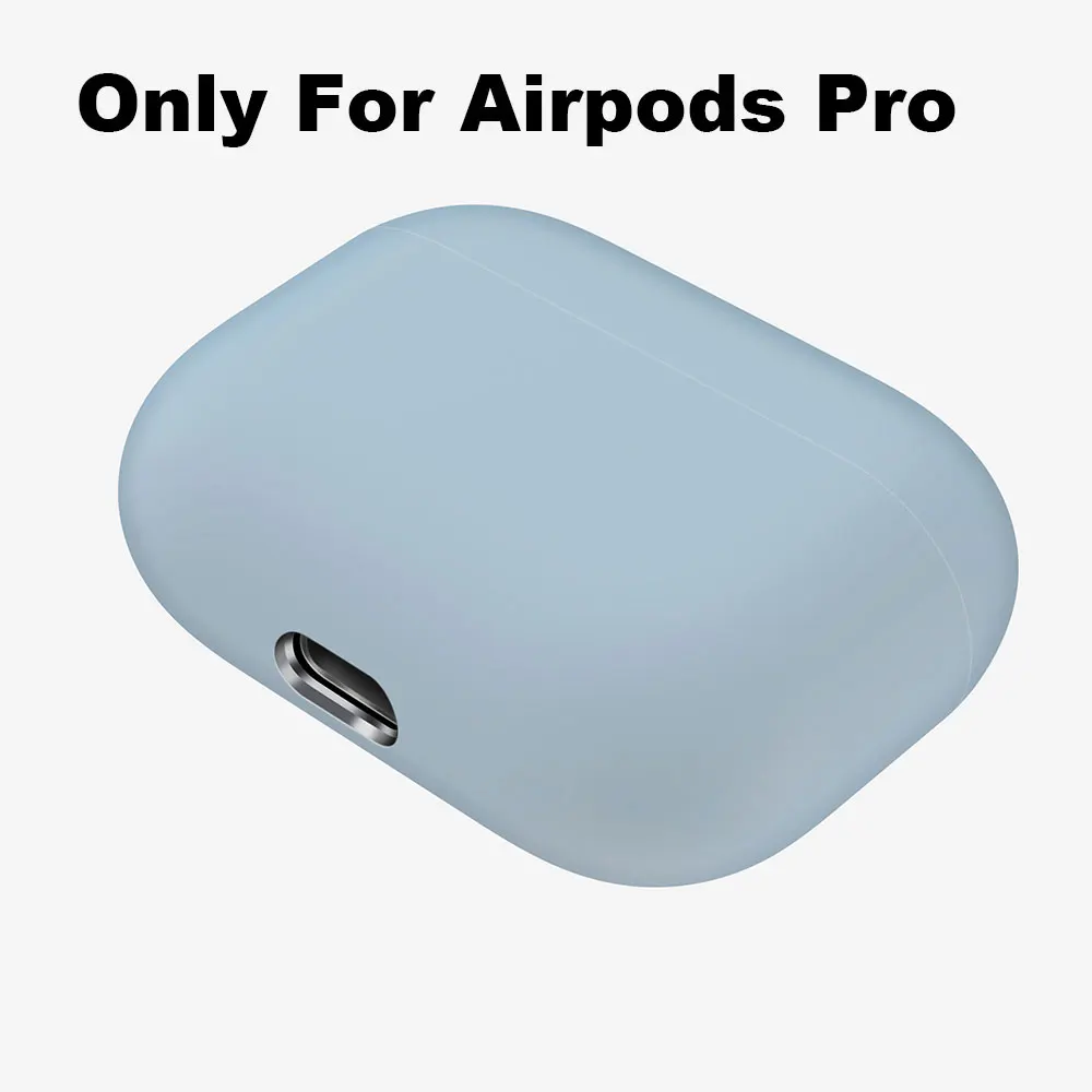 Силиконовый чехол для Apple Airpods Pro Air Pods Airpod Pro, противоударный чехол, милые наушники, роскошные аксессуары - Цвет: Небесно-голубой