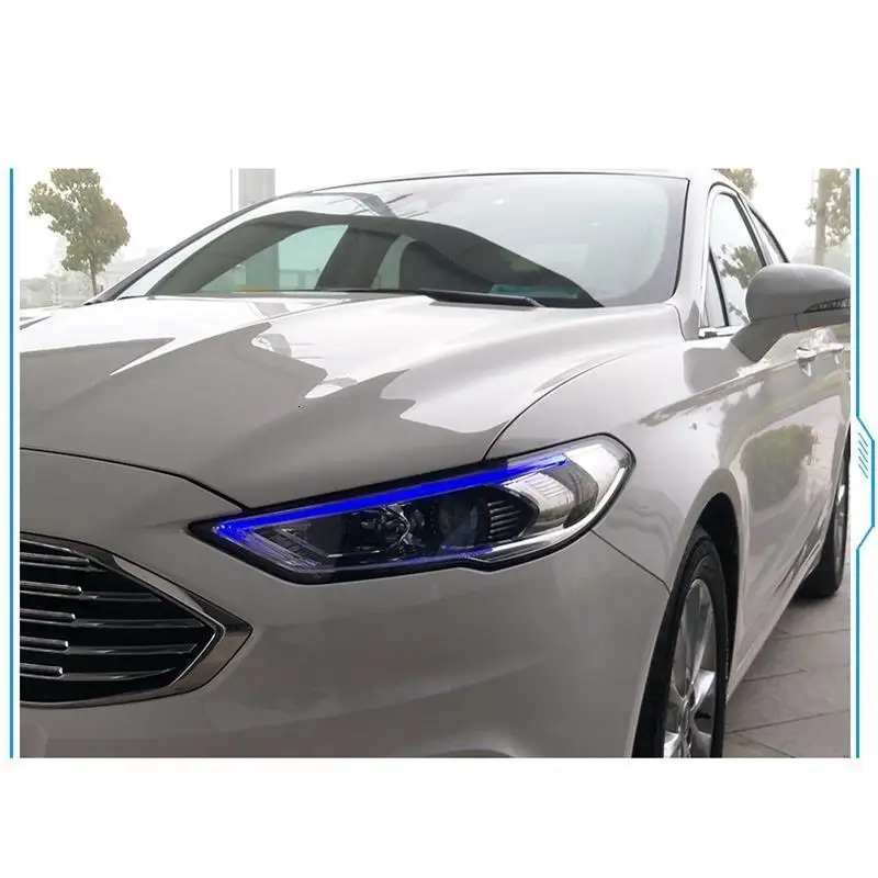 Neblineros Para авто дневной аксессуар для бега Drl внешняя Светодиодная лампа стайлинг фары задние Автомобильные фары в сборе для Ford Mondeo