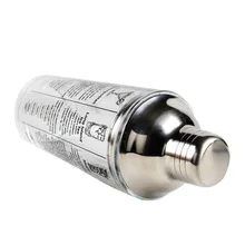 400 мл бутылка микс мастер стеклянная прозрачная шкала шейкер 304 нержавеющая сталь стеклянный шейкер барные инструменты