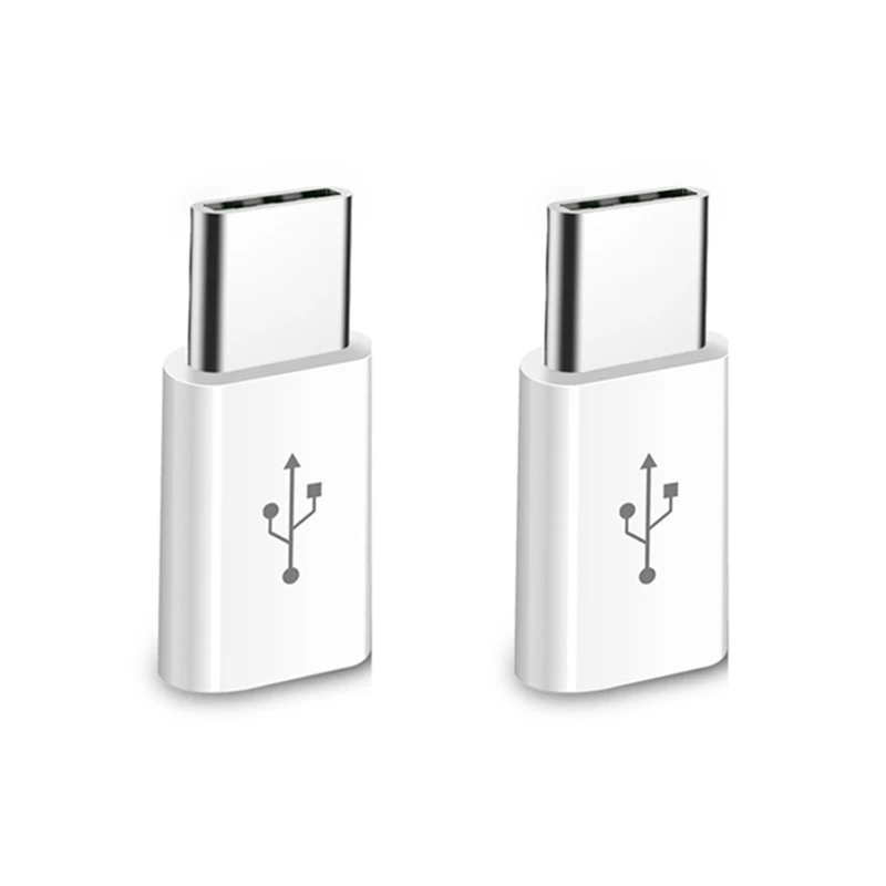 Тип-c конвертер для Micro USB зарядное устройство адаптер для type C для Xiaomi 5 5S Plus 6 8 9 MIX 2S 3 samsung S8 S9 S10 Plus телефон OnePlus - Цвет: 2 PCS