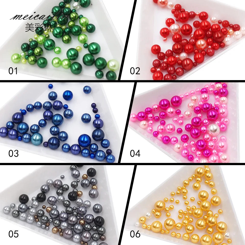New Style Specular Highlight Stereo Pearl Circle Bright Big Pearl Manicure DIY Jewelry Manufacturers Wholesale