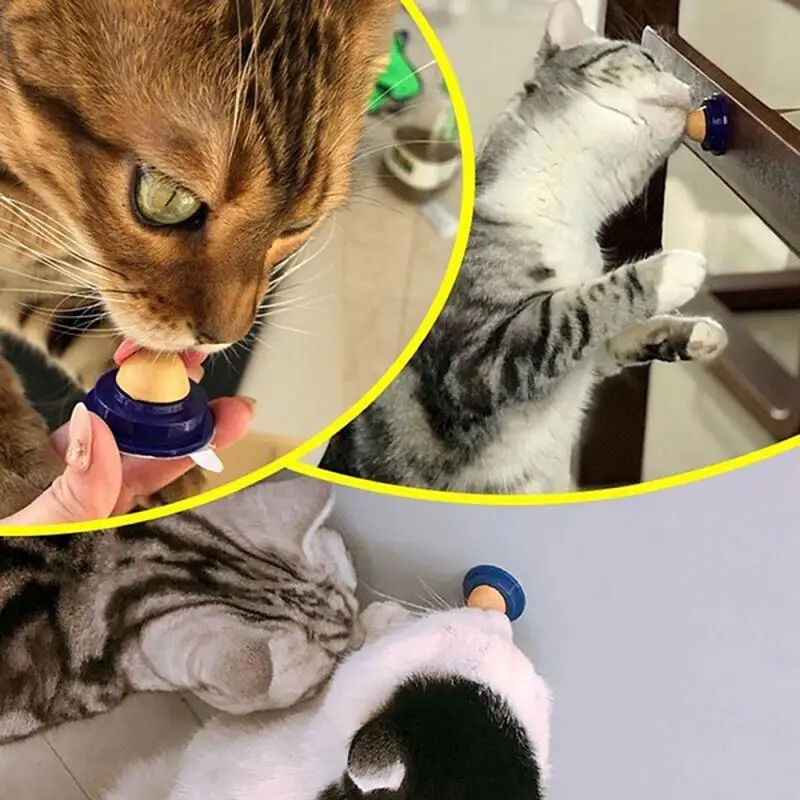 1 PC Healthy Cat Snacks Catnip Sugar Candy Licking Nutrition Gel Energy Ball Toy Increase Pet Suppliestoy Candy Fixed Cat TSLM2