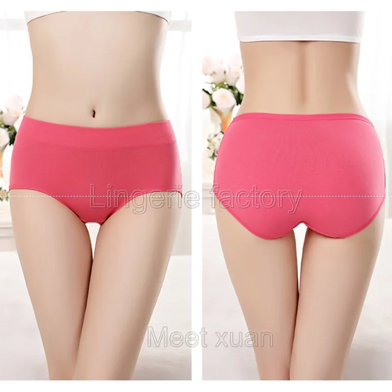 Women's Sexy cotton Panties Seamless Underwear Briefs for Girls Ladies Bikini Cotton Crotch Transparent Lingerie Plug size