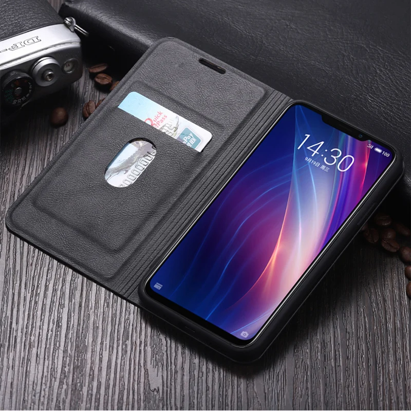 SUEF, винтажный Чехол-книжка из искусственной кожи, чехол s для Meizu X8 Meilan Note 8, чехлы для телефонов, чехол, мягкий ТПУ, противоударный чехол-кошелек с подставкой и отделением для карт