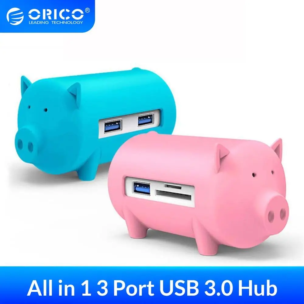 ORICO Litte свинья хаб Все в 1 Высокоскоростной Usb 3 0 порта USB интерфейс питания с TF SD