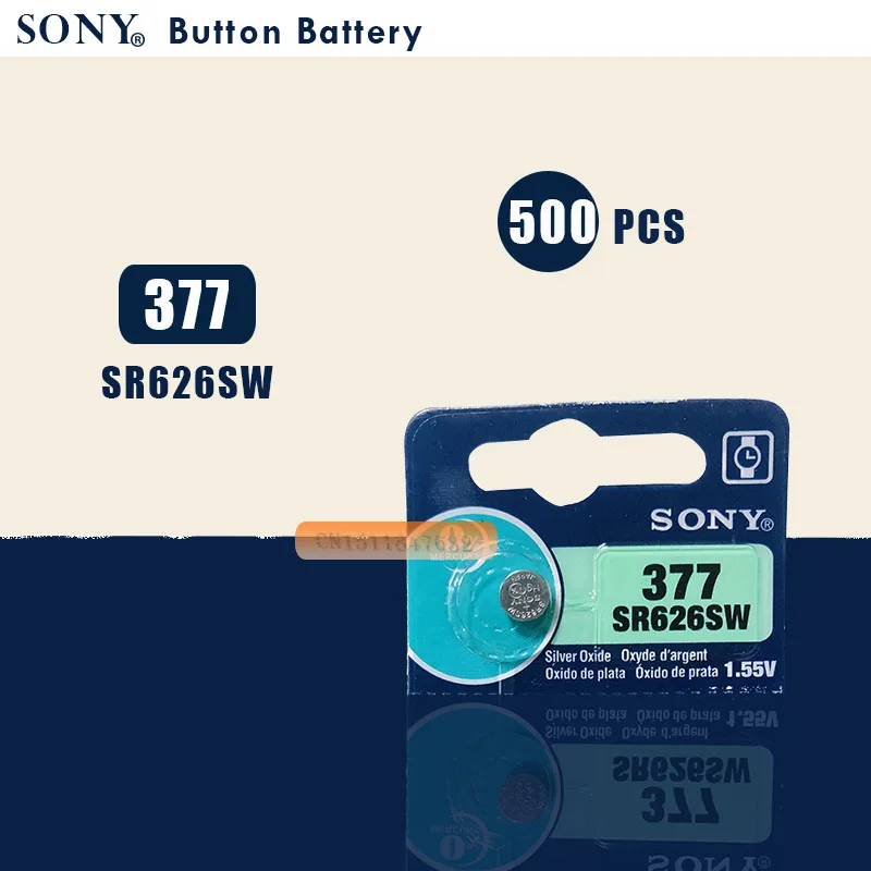 500 шт. новинка SONY 100% оригинал 377 SR626SW 626 SR626 V377 AG4 батарея кнопка монета сделано в
