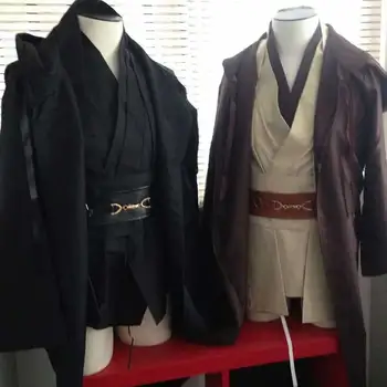 

Adult Anakin Skywalker Jedi Warrior Costume Obi Wan Kenobi Costume Tunic For Mens Darth Vader CloakRobe Pants Set