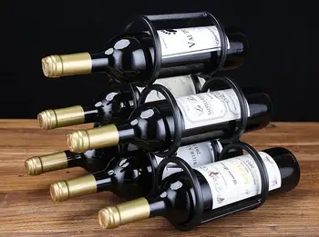 Porte bouteilles en métal cercles pyramide