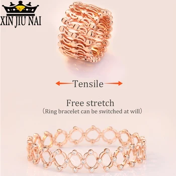 

Magic Web Celebrity Ring Send Girlfriend Temperament Ring T Free To Change Super Shiny Unique Girl Adjustable and large Ring