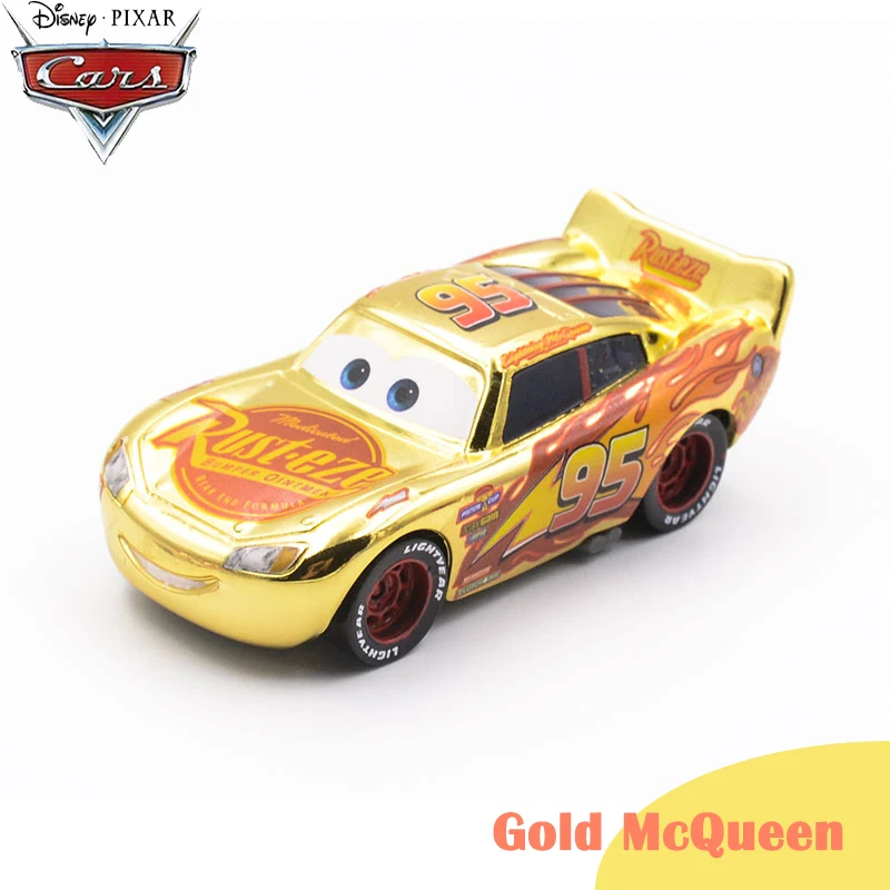 golden mcqueen Pixar тачки Дисней автомобиль соревнование поддержка изменение шины автомобиля Guido модель металла литья под давлением мальчики игрушки Рождество Prsentse - Цвет: golden mcqueen
