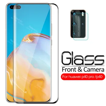 2 in 1 camera lens tempered Glass For huawei p40 pro p 40 pro 40pro p40pro 5G 2020 safety armor screen protector protective Film