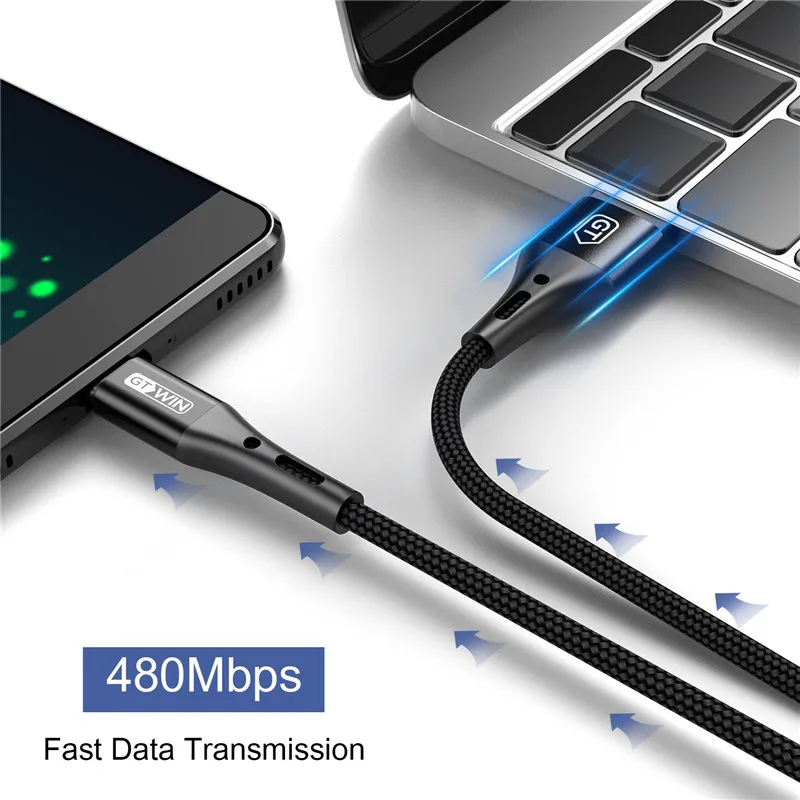GTWIN 3M Micro USB кабель 3A Быстрая зарядка для Xiaomi Redmi Note 6 Pro Android мобильный телефон