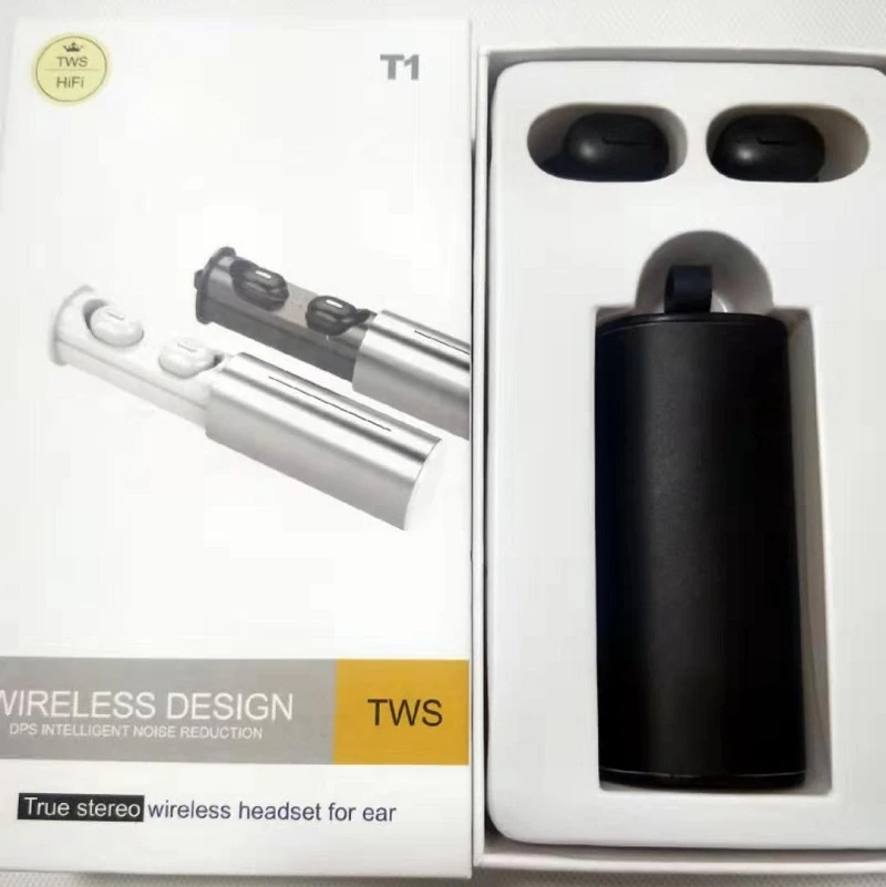 Мини T1 TWS V5.0 Bluetooth наушники 3D настоящие беспроводные стерео наушники с микрофоном портативные hifi глубокий бас звук беспроводная двойная гарнитура