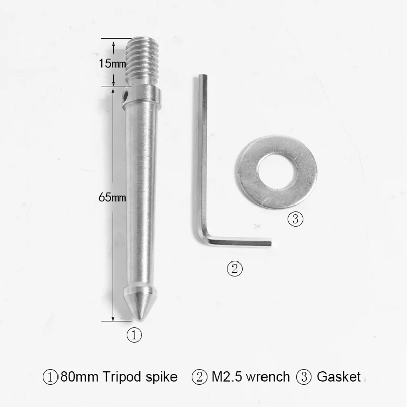 120 мм/80 мм из нержавеющей стали 3/8 дюйма Винт штатив монопод Спайк противоскользящая подставка для ногтей