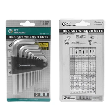 

9Pcs/Set 1.5mm-10mm Hexagon Hex Allen Key Wrench Kit Spanner Repair Hand Tools