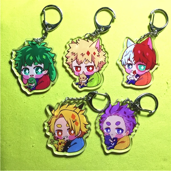 Аниме Мой герой научное чудовище тема уха Shinso Hitoshi Todoroki Косплей акриловая фигура кулон брелок мультфильм игрушка подарок