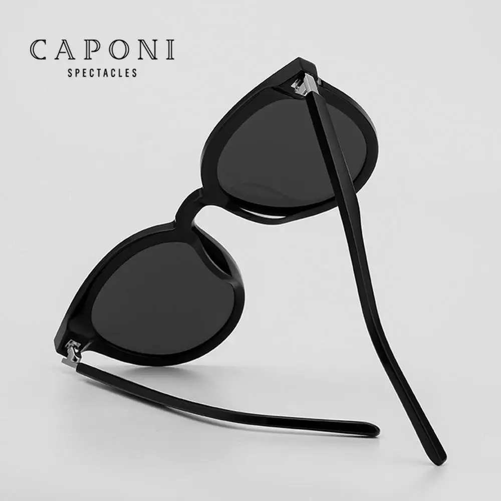 CAPONI, модные солнцезащитные очки, поляризационные, Роскошные, брендовые, дизайнерские, солнцезащитные очки для женщин, Ретро стиль, классический оттенок для мужчин CP2105