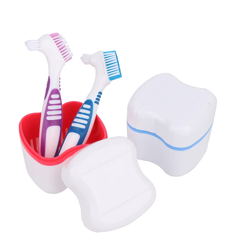 2 шт./компл. коробка для зубного протеза набор кистей фиксатор очистительные