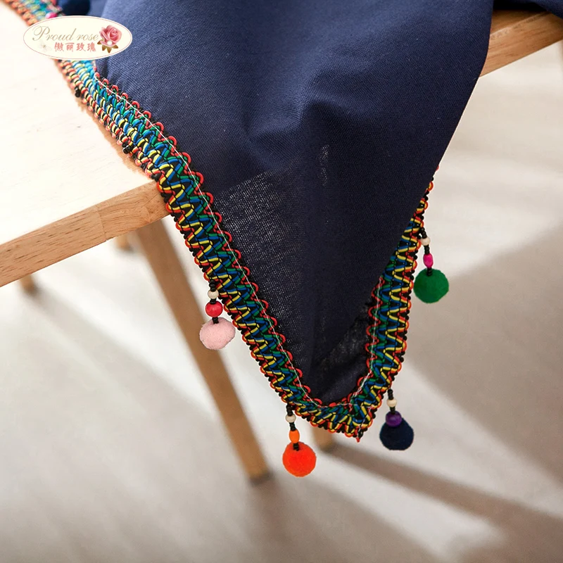 Гордостью Роза военно морской флот голубая настольная скатерть Tafellaken хлопковые