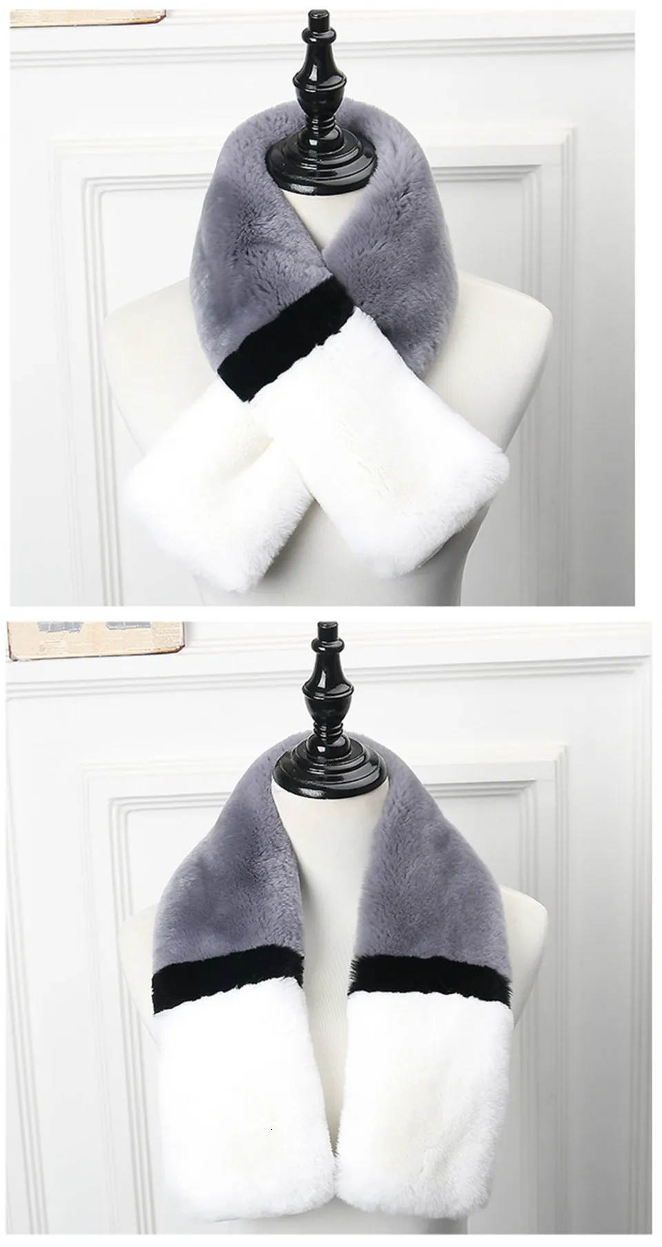 2018 поступление шарфы для Для женщин кролика рекс меховой шарф двойной помпоном Для женщин меховой шарф Термальность зимний шарф, шляпа