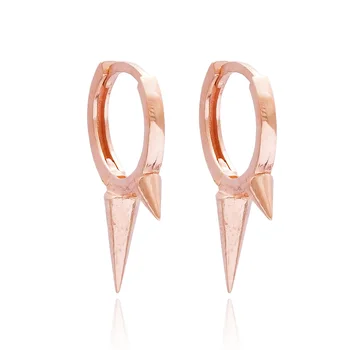 

Point Design Hoop Earring Silver Pointed Earring Handmade 925 Sterling Silver Jewelry