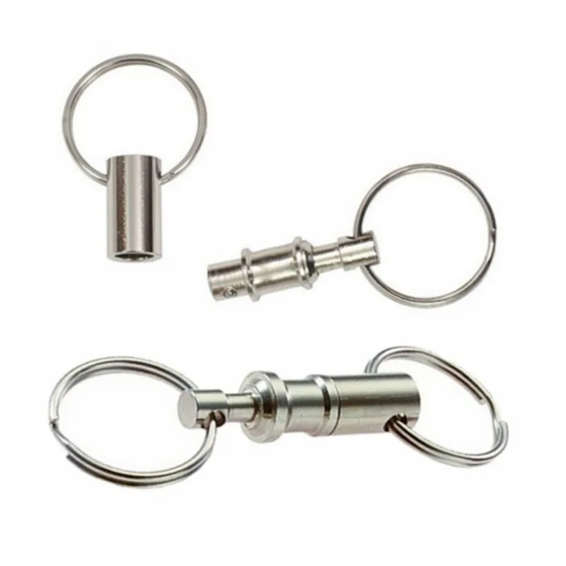 Сплав отсоединяющийся для Quick Release Брелоки съемный замок Съемный держатель двойной брелок для ключей 10 шт./компл