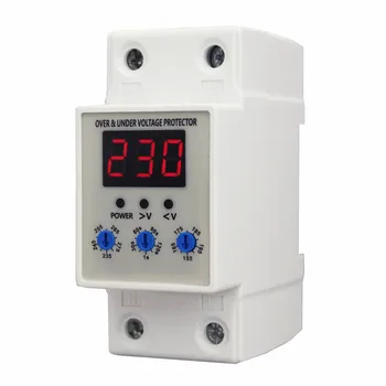

Adjustable Self-Double Over Voltage Protection Device 40A Smart Home for 63A Digital Delay Protection Switch 220V