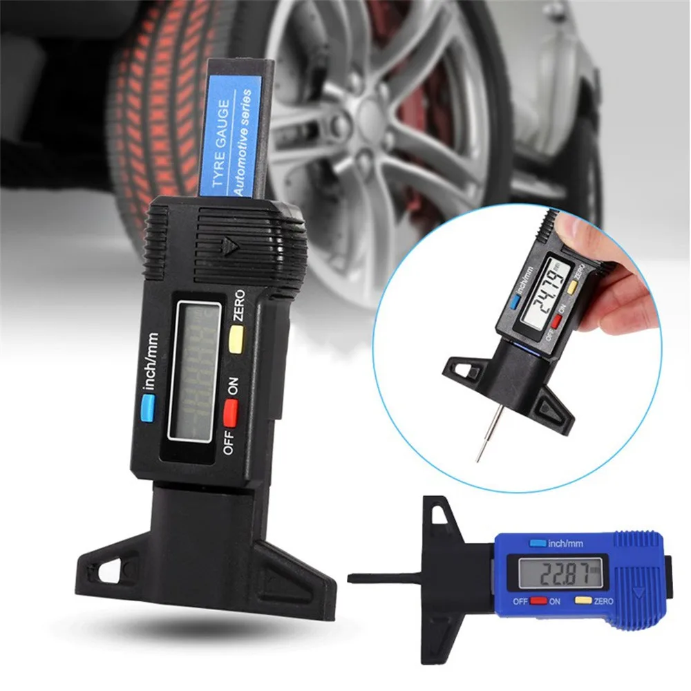 

Digital depth gauge caliper tread depth gauge LCD Tyre tread gauge For Car Tire 0-25.4mm Measurer Tool Caliper