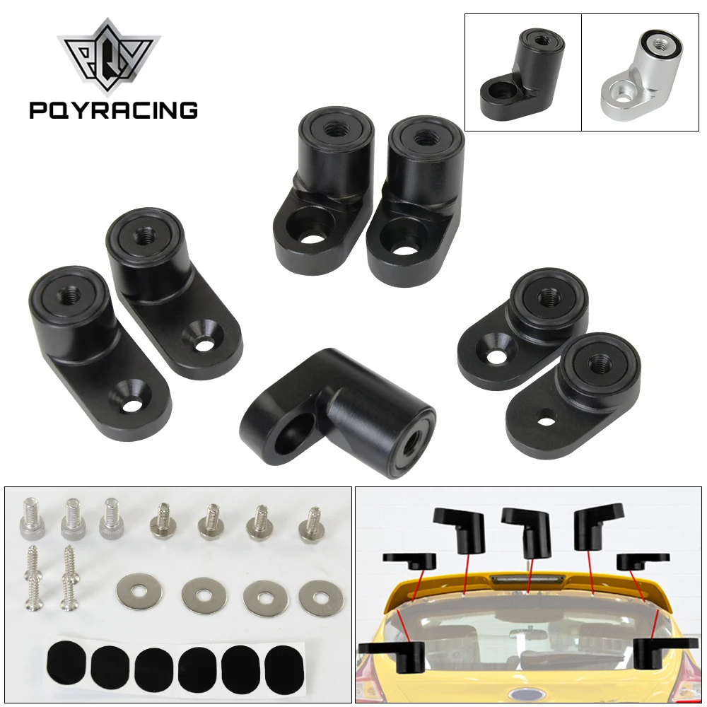 

PQY - For 13-on Ford Focus ST Billet T-6061 Anodized Aluminum Bolt-on Rear Wing Spoiler Hatch Riser Lift Extension PQY-WSR03