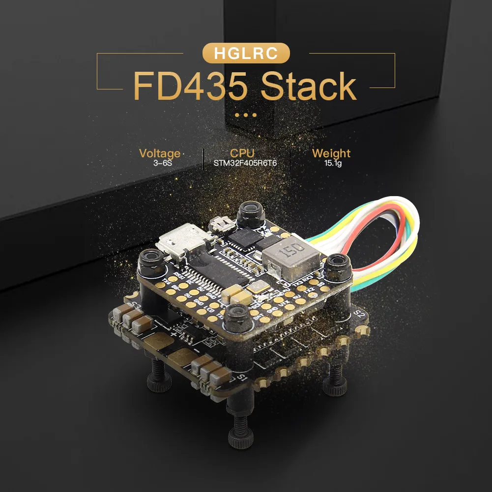 HGLRC FD435 стек 20X20 3-6S FD F4 мини Контроллер полета 35A BL32 4в1 ESC Новое поступление дропшиппинг
