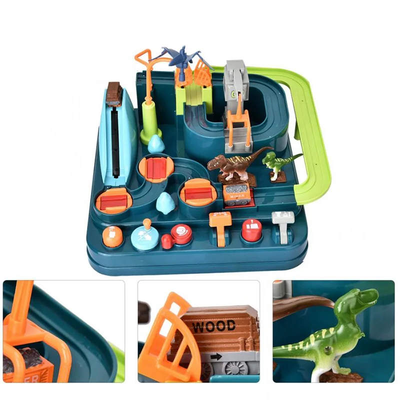 Adventure Railway Set Toy Small Electric Train Set Rc Train Toy Electric Trains Model Inertia Trains Puzzle Control Tower Toys