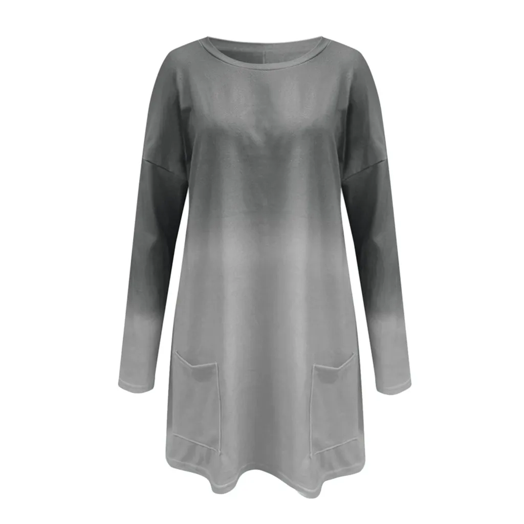 Poleras mujer de moda, camiseta mujer, женская футболка, контрастный цвет, длинный рукав, Круглый ворот, карман, Свободный Топ, рубашки, camisa