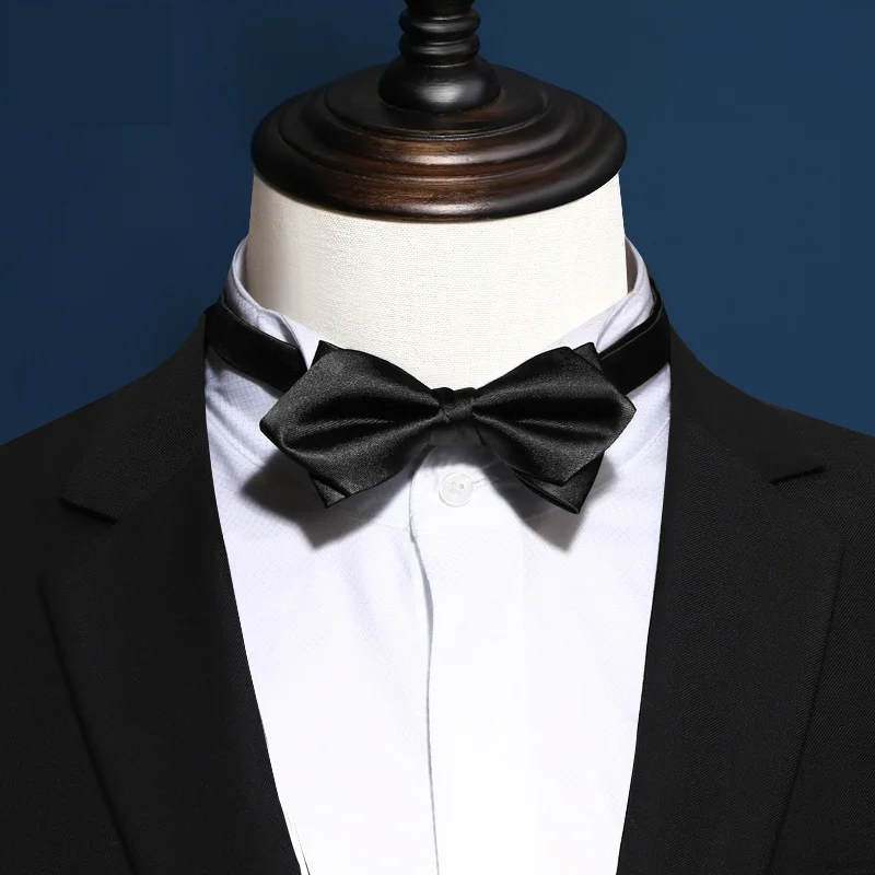 Новинка 2020 модные мужские галстуки-бабочки двойной тканевый шелковый