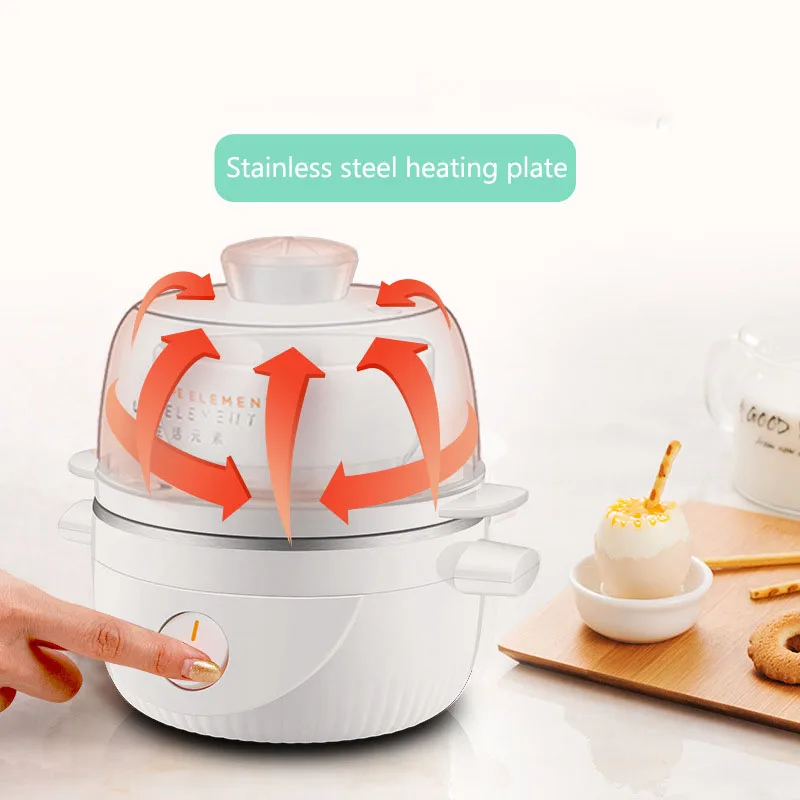 Multifunction Egg Cooker Mini Breakfast Egg Machine Automatic Power Off Anti-dry Egg Boiler Cooker Steamer For Home Kitchen