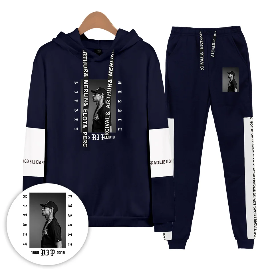 Модный дизайн, высокое качество, nipsey hussle, толстовки, свитшоты и спортивные штаны, хлопок, для мужчин/детей, комплект из двух предметов, спортивная одежда