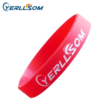 

1100pcs/lot High Quality Customized ink injected Rubber silicone bracelets with personal logo S20053117