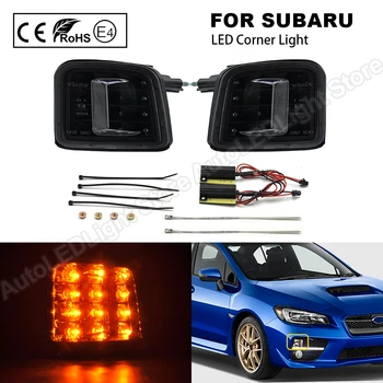 

2Pcs Black Lens LED Front Turn Signal Lights Lamps LED Corner Lights For Subaru STI WRX Limited Turbo Base Premium
