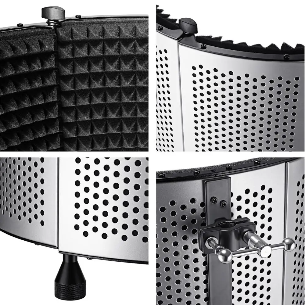  Neewer NW-5 Foldable Adjustable Portable Sound Absorbing Vocal Recording Panel Aluminum Acoustic Is
