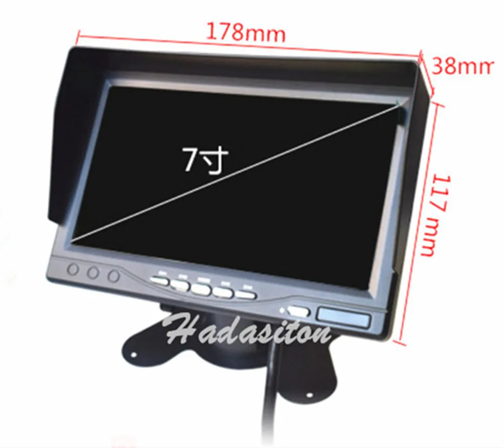 Универсальный " HD экран автомобильный монитор с солнцезащитным пультом дистанционного управления использовать для грузовик, автобус, автомобиль, камера заднего вида опционально