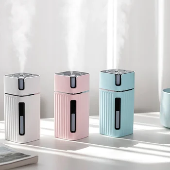 

Mini USB Humidifier Small Personal Two Spray Mist Portable Desktop Humidifier For Travel Office Car Bedroom