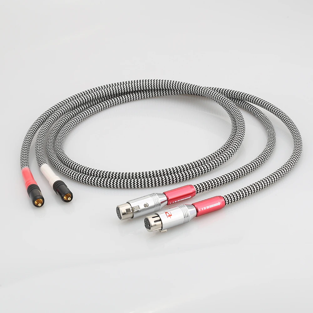 

Audiophile Audio Cable 2 RCA Male to 2 XLR Male Female Plug Interconnect cable HIFI RCA TO XLR MALE FEMALE Audio CABLE
