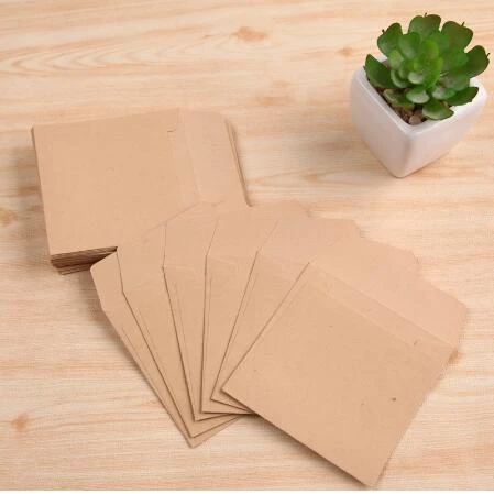 200 Pcs Enveloppes Vélin Petites Kraft Pour Pièces De Monnaie