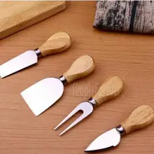 50 набор 4 шт./компл. дуб из бамбука и дерева ручка нож для сыра комплект Кухня Пособия по кулинарии инструменты фрезы