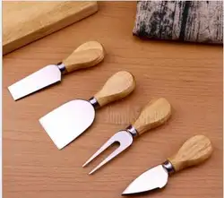 50 набор 4 шт./компл. дуб из бамбука и дерева ручка нож для сыра комплект Кухня Пособия по кулинарии инструменты фрезы
