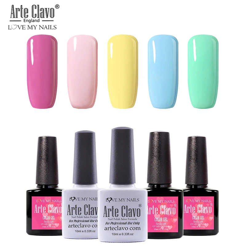 10ml-zh06 E Clavo 3 шт./компл. Гель-лак набор для ManicureSemi постоянного лаки для ногтей замочить от УФ-светодиодный ногти гель лак для ногтей маникюр - Цвет: 10ml-zh06